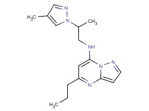 N-[2-(4-methyl-1H-pyrazol-1-yl)propyl]-5-propylpyrazolo[1,5-a]pyrimidin-7-amine