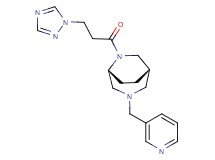 (1S*,5R*)-3-(3-pyridinylmethyl)-6-[3-(1H-1,2,4-triazol-1-yl)propanoyl]-3,6-diazabicyclo[3.2.2]nonane