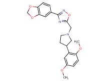 3-(1,3-benzodioxol-5-yl)-5-{[3-(2,5-dimethoxyphenyl)-1-pyrrolidinyl]methyl}-1,2,4-oxadiazole