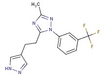 3-methyl-5-[2-(1H-pyrazol-4-yl)ethyl]-1-[3-(trifluoromethyl)phenyl]-1H-1,2,4-triazole