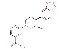 6-[(3S*,4S*)-4-(1,3-benzodioxol-5-yl)-3-hydroxypiperidin-1-yl]pyrazine-2-carboxamide