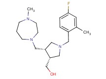 {(3R*,4S*)-1-(4-fluoro-2-methylbenzyl)-4-[(4-methyl-1,4-diazepan-1-yl)methyl]pyrrolidin-3-yl}methanol