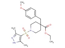 ethyl 1-[(3,5-dimethyl-1H-pyrazol-4-yl)sulfonyl]-4-(4-methoxybenzyl)-4-piperidinecarboxylate
