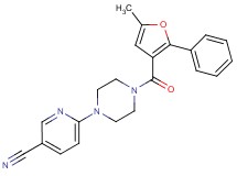 6-[4-(5-methyl-2-phenyl-3-furoyl)piperazin-1-yl]nicotinonitrile