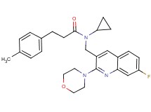 N-cyclopropyl-N-{[7-fluoro-2-(4-morpholinyl)-3-quinolinyl]methyl}-3-(4-methylphenyl)propanamide