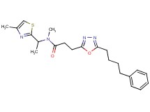 N-methyl-N-[1-(4-methyl-1,3-thiazol-2-yl)ethyl]-3-[5-(4-phenylbutyl)-1,3,4-oxadiazol-2-yl]propanamide
