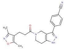 4-{5-[3-(3,5-dimethylisoxazol-4-yl)propanoyl]-4,5,6,7-tetrahydro-1H-pyrazolo[4,3-c]pyridin-3-yl}benzonitrile