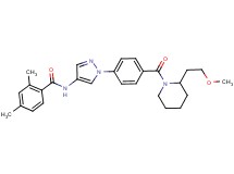 N-[1-(4-{[2-(2-methoxyethyl)-1-piperidinyl]carbonyl}phenyl)-1H-pyrazol-4-yl]-2,4-dimethylbenzamide