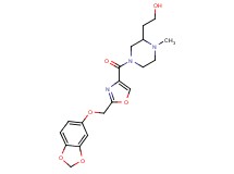 2-[4-({2-[(1,3-benzodioxol-5-yloxy)methyl]-1,3-oxazol-4-yl}carbonyl)-1-methylpiperazin-2-yl]ethanol