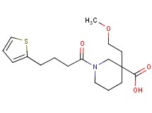3-(2-methoxyethyl)-1-[4-(2-thienyl)butanoyl]-3-piperidinecarboxylic acid