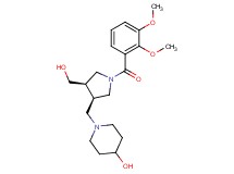 1-{[(3R*,4R*)-1-(2,3-dimethoxybenzoyl)-4-(hydroxymethyl)pyrrolidin-3-yl]methyl}piperidin-4-ol