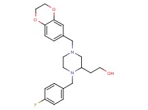 2-[4-(2,3-dihydro-1,4-benzodioxin-6-ylmethyl)-1-(4-fluorobenzyl)-2-piperazinyl]ethanol