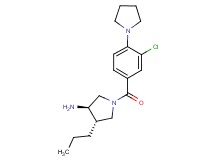 (3R*,4S*)-1-(3-chloro-4-pyrrolidin-1-ylbenzoyl)-4-propylpyrrolidin-3-amine