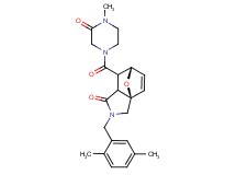 (3aR*,6S*)-2-(2,5-dimethylbenzyl)-7-[(4-methyl-3-oxopiperazin-1-yl)carbonyl]-2,3,7,7a-tetrahydro-3a,6-epoxyisoindol-1(6H)-one