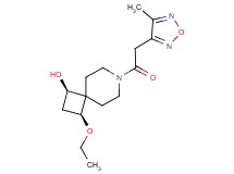 (1R*,3S*)-3-ethoxy-7-[(4-methyl-1,2,5-oxadiazol-3-yl)acetyl]-7-azaspiro[3.5]nonan-1-ol