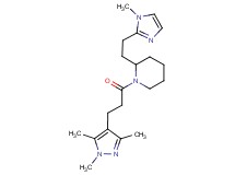 2-[2-(1-methyl-1H-imidazol-2-yl)ethyl]-1-[3-(1,3,5-trimethyl-1H-pyrazol-4-yl)propanoyl]piperidine