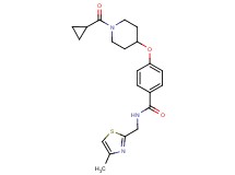 4-{[1-(cyclopropylcarbonyl)-4-piperidinyl]oxy}-N-[(4-methyl-1,3-thiazol-2-yl)methyl]benzamide