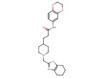 N-(2,3-dihydro-1,4-benzodioxin-6-yl)-3-[1-(4,5,6,7-tetrahydro-1,3-benzothiazol-2-ylmethyl)-4-piperidinyl]propanamide