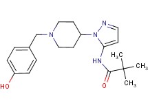 N-{1-[1-(4-hydroxybenzyl)-4-piperidinyl]-1H-pyrazol-5-yl}-2,2-dimethylpropanamide