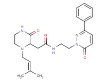 2-[1-(3-methyl-2-buten-1-yl)-3-oxo-2-piperazinyl]-N-[2-(6-oxo-3-phenyl-1(6H)-pyridazinyl)ethyl]acetamide