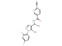 6-cyano-N-{1-[1-(2,4-difluorophenyl)-5-methyl-1H-pyrazol-4-yl]ethyl}nicotinamide