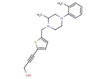3-(5-{[2-methyl-4-(2-methylphenyl)piperazin-1-yl]methyl}-2-thienyl)prop-2-yn-1-ol