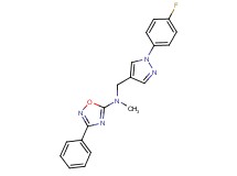 N-{[1-(4-fluorophenyl)-1H-pyrazol-4-yl]methyl}-N-methyl-3-phenyl-1,2,4-oxadiazol-5-amine
