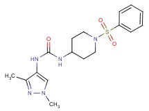 N-(1,3-dimethyl-1H-pyrazol-4-yl)-N'-[1-(phenylsulfonyl)piperidin-4-yl]urea