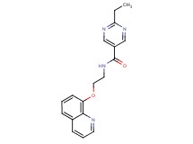 2-ethyl-N-[2-(8-quinolinyloxy)ethyl]-5-pyrimidinecarboxamide