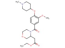 ethyl (4-{3-methoxy-4-[(1-methyl-4-piperidinyl)oxy]benzoyl}-3-morpholinyl)acetate