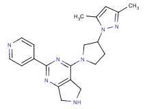 4-[3-(3,5-dimethyl-1H-pyrazol-1-yl)-1-pyrrolidinyl]-2-(4-pyridinyl)-6,7-dihydro-5H-pyrrolo[3,4-d]pyrimidine