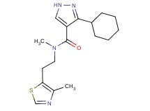 3-cyclohexyl-N-methyl-N-[2-(4-methyl-1,3-thiazol-5-yl)ethyl]-1H-pyrazole-4-carboxamide