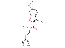 6-methoxy-N,3-dimethyl-N-[2-(1H-pyrazol-4-yl)ethyl]-1-benzofuran-2-carboxamide