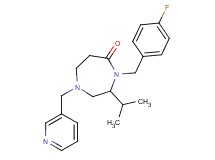 4-(4-fluorobenzyl)-3-isopropyl-1-(pyridin-3-ylmethyl)-1,4-diazepan-5-one