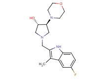 (3S*,4S*)-1-[(5-fluoro-3-methyl-1H-indol-2-yl)methyl]-4-(4-morpholinyl)-3-pyrrolidinol