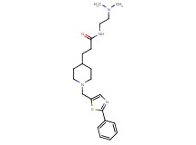 N-[2-(dimethylamino)ethyl]-3-{1-[(2-phenyl-1,3-thiazol-5-yl)methyl]-4-piperidinyl}propanamide