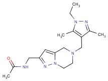 N-({5-[(1-ethyl-3,5-dimethyl-1H-pyrazol-4-yl)methyl]-4,5,6,7-tetrahydropyrazolo[1,5-a]pyrazin-2-yl}methyl)acetamide