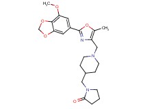 1-[(1-{[2-(7-methoxy-1,3-benzodioxol-5-yl)-5-methyl-1,3-oxazol-4-yl]methyl}-4-piperidinyl)methyl]-2-pyrrolidinone