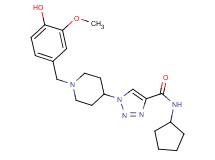 N-cyclopentyl-1-[1-(4-hydroxy-3-methoxybenzyl)-4-piperidinyl]-1H-1,2,3-triazole-4-carboxamide