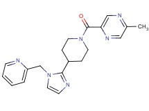 2-methyl-5-({4-[1-(2-pyridinylmethyl)-1H-imidazol-2-yl]-1-piperidinyl}carbonyl)pyrazine