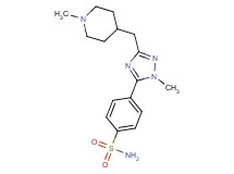 4-{1-methyl-3-[(1-methylpiperidin-4-yl)methyl]-1H-1,2,4-triazol-5-yl}benzenesulfonamide