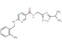 N-[(5-isopropyl-1,2,4-oxadiazol-3-yl)methyl]-6-[(2-methylbenzyl)amino]nicotinamide