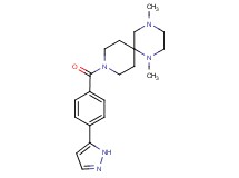 1,4-dimethyl-9-[4-(1H-pyrazol-5-yl)benzoyl]-1,4,9-triazaspiro[5.5]undecane