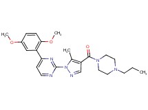 4-(2,5-dimethoxyphenyl)-2-{5-methyl-4-[(4-propyl-1-piperazinyl)carbonyl]-1H-pyrazol-1-yl}pyrimidine
