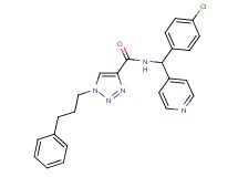 N-[(4-chlorophenyl)(4-pyridinyl)methyl]-1-(3-phenylpropyl)-1H-1,2,3-triazole-4-carboxamide