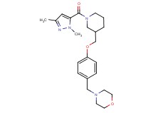 4-[4-({1-[(1,3-dimethyl-1H-pyrazol-5-yl)carbonyl]-3-piperidinyl}methoxy)benzyl]morpholine