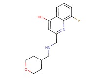 8-fluoro-2-{[(tetrahydro-2H-pyran-4-ylmethyl)amino]methyl}quinolin-4-ol