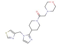 4-(2-oxo-2-{4-[1-(1,3-thiazol-4-ylmethyl)-1H-imidazol-2-yl]piperidin-1-yl}ethyl)morpholine