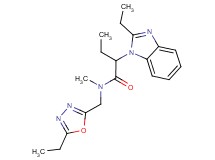 2-(2-ethyl-1H-benzimidazol-1-yl)-N-[(5-ethyl-1,3,4-oxadiazol-2-yl)methyl]-N-methylbutanamide