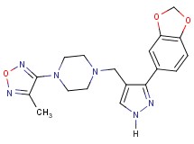1-{[3-(1,3-benzodioxol-5-yl)-1H-pyrazol-4-yl]methyl}-4-(4-methyl-1,2,5-oxadiazol-3-yl)piperazine